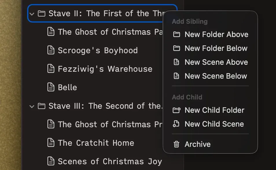 Add item from mansucript