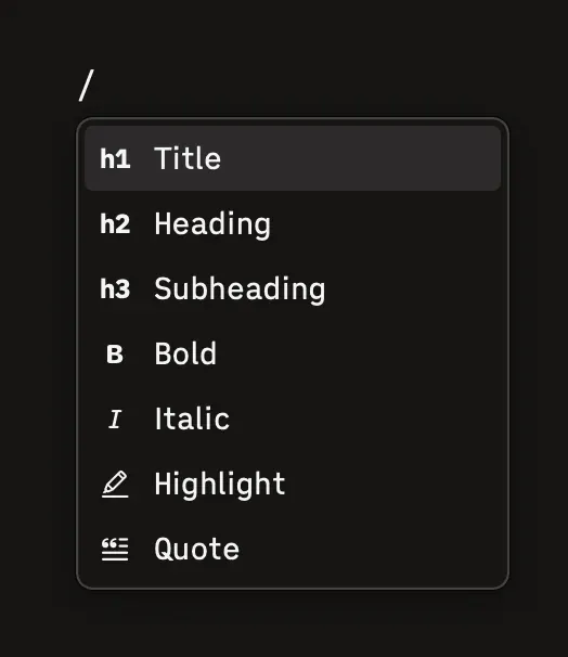Recent Projects dashboard